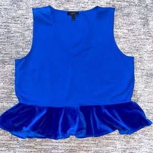 J Crew Peplum Sleeveless Blouse